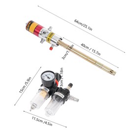 Giciashop 50:1 Ratio Air Operated Grease Pump, Oil Injector w/High Pressure Pipe & Oil Water Separator & Universal Gun, 0.85L/Min, Grease Pump for Industries, Workshops