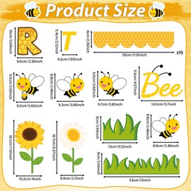 Bee Classroom Bulletin Board Decoration Bee The Reason Someone Smiles Today Bulletin Board Set Decor Fall Sunflower Cutouts Back to School Motivational Classroom Decoration for Home Wall Party Decor