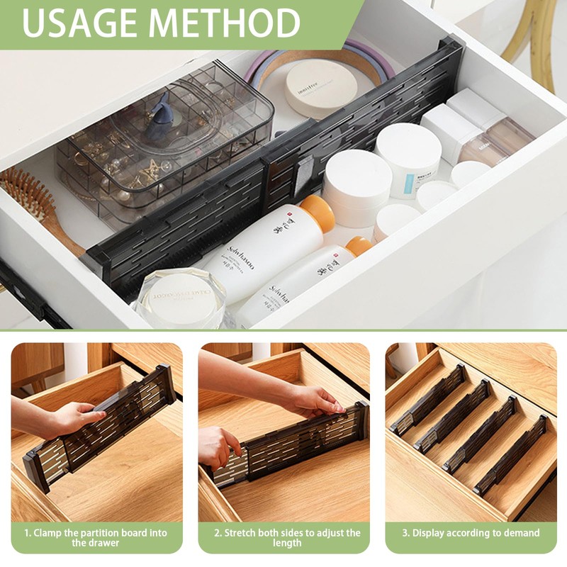 xyuayamz Adjustable Drawer Divider, Drawer Divider, Adjustable Drawer Divider for