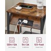 VASAGLE VASAGLE End Table with Charging Station, Set of 2,