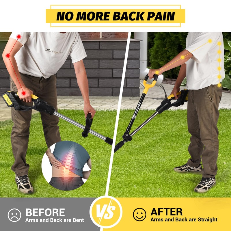 Weed Eater Handle, Ergonomic String Trimmer Handle with Adjustable Shoulder