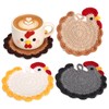 Chicken Coasters for Drinks, 4 PCS, 4.7 Inches