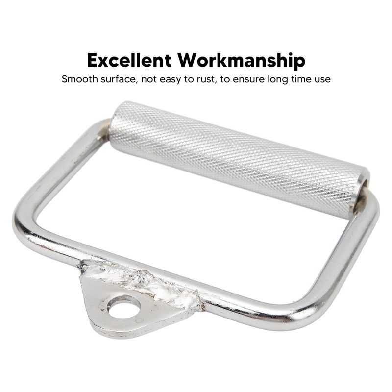 Cable Machine Handle Steel Knurled Fitness Hand Grip Pulldown Rowing