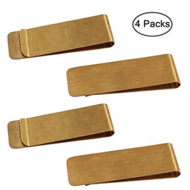 SourceTon 4 Packs Copper Money Clip, Slim Wallet, Credit Card Holder, Minimalist Wallet - Copper