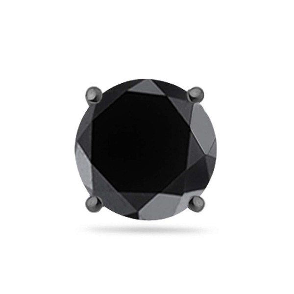 0.31-0.44 Cts of 3.5-4.0 mm AA Round Black Diamond Mens