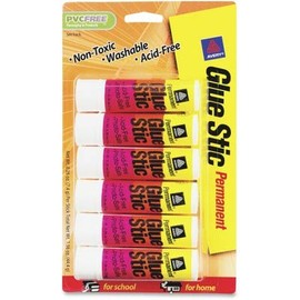 AVE98095 - Averyreg; Glue Stick, White, 0.26 oz., Washable, Nontoxic, 6 Permanent Glue Sticks (98095)