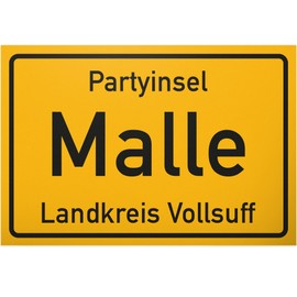 DankeDir! Malle Party Island Sign 30 x 20 cm Funny Gift Idea Birthday Gift Best Friend Drinking Buddy Small Gift Men Mallorca Party Accessories Decoration Drinking Games