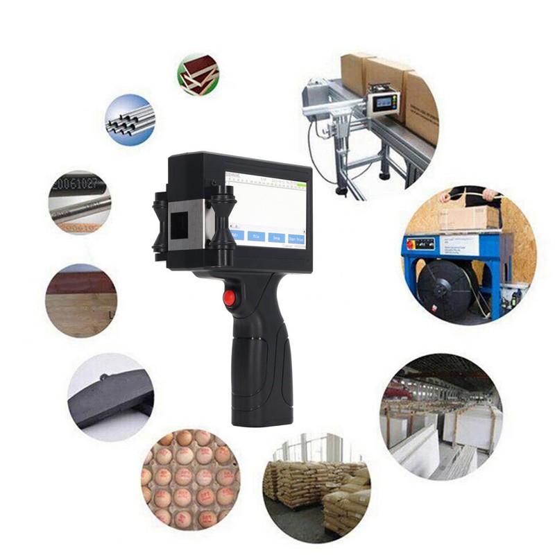 Handheld Inkjet Printer Gun Portable Intelligent with LED Touch Screen