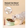 LoeJan Elevated Cat Food Bowl, 5 Oz Ceramic Raised and
