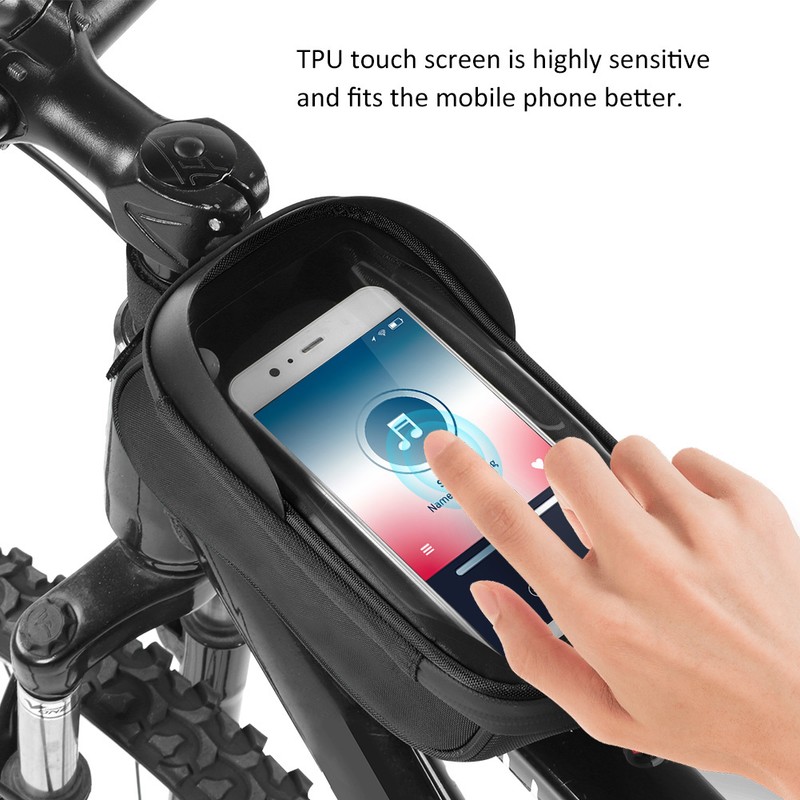 WHEEL UP Rainproof Bicycle Bag Frame Front Top Tube Reflective