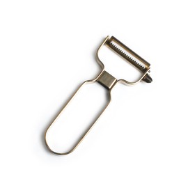 SiTRA Julienne Peeler, Rust Resistant, Titanium Coated, All Stainless Steel, Brown