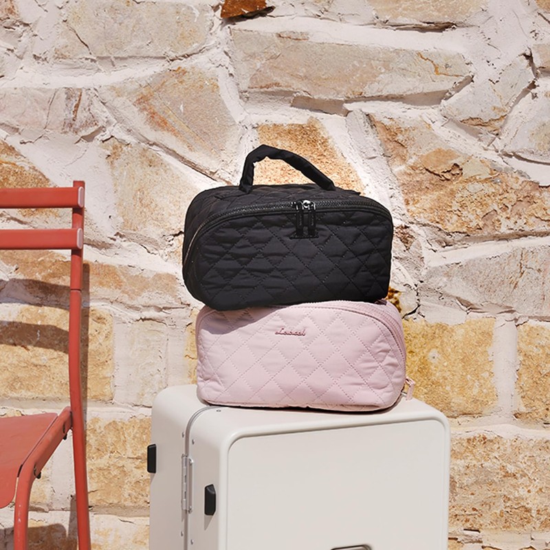 LOVEVOOK Women's Cosmetic Bag, black, L