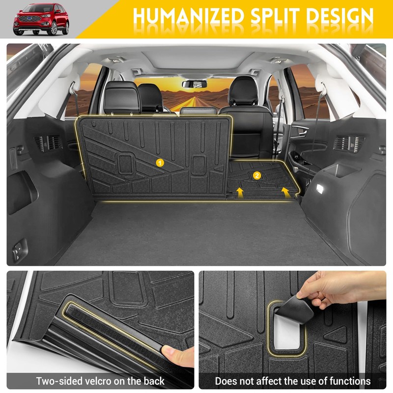 JTYZSM Backrest Mat for 2015-2024 Ford Edge Cargo Liner All