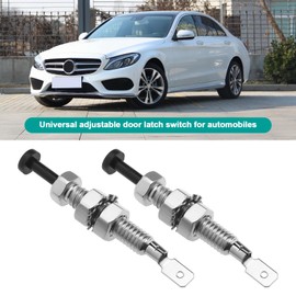 Create idea 4Pcs 12V Universal Door Pin Switches Momentary Adjustable Security Hood Screws for Car Hood Boot Roof Light Alarm Light 70x10mm