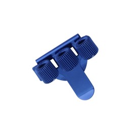 Simpleelove Coloured Three-Hole Metal Pen Holder with Pocket Clip Ideal for Nurses and Doctors (Blue)