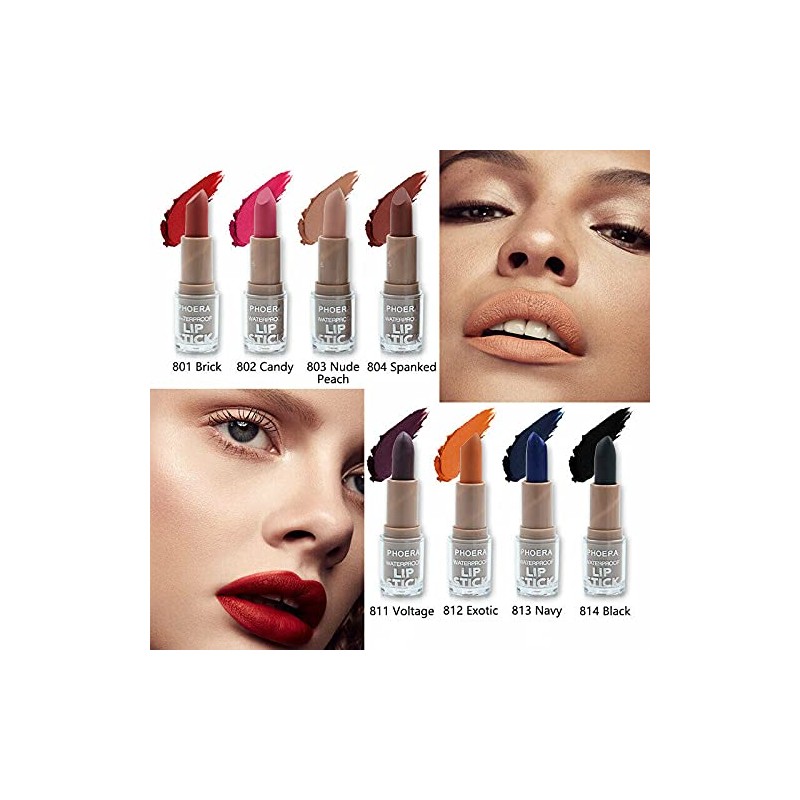 AQUAPURITY - PHOERA Matte Velvet Waterproof Non-Stick Lipstick Long Lasting