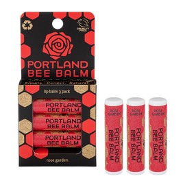 Portland Bálsamo labial a base de cera de abeja natural hecho a mano, jardín de rosas, 3
