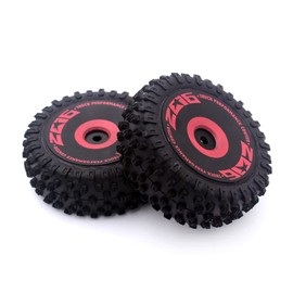 KingVal Replacement 2PCS Durable Front Tire Wheel Tyre RC Parts Compatible with WLtoys 124016 RC Car