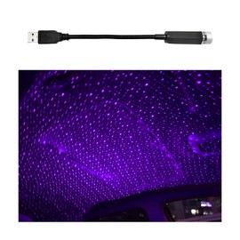 Suvnie - Lámpara nocturna con proyector USB, luz de techo de coche, luz LED de ambiente romántico, lámpara de noche ajustable para fiesta de recámara, decoración universal, accesorios de coche