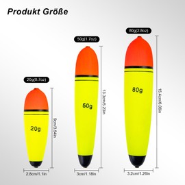 Goture 4 Pieces High Density EVA Floats Fishing, Fishing Floats Fishing Swimming Set, High Visibility Floats Fishing Set, Waggler Floats, Fishing Floats 15 g