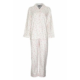 Champion Blue Sea Womens Floral Warm Wyncette Cotton Pyjamas Pink 16-18