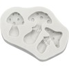 White Mushroom Silicone Mold Chocolate Candy Clay Mold For Diy