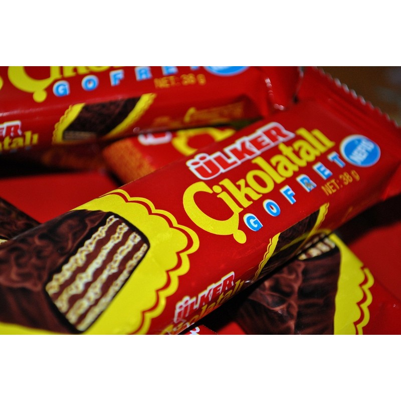Ulker Turkish Biscuits Chocolate Wafer Gofret (1 Box 36 Pieces)