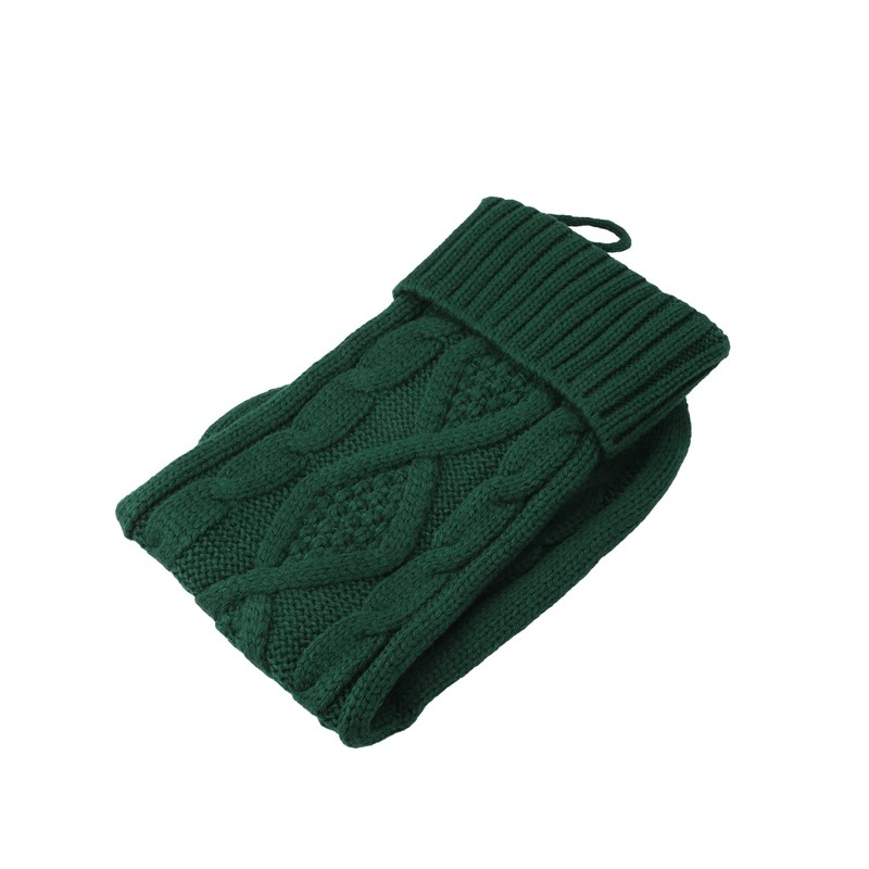 aoozleny Cable Knit Christmas Hanging Stockings Solid Color,2 PCS (Green)
