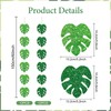 12 Pack Hanging Palm Leaves Decorations Tropica Jungle Green Garland