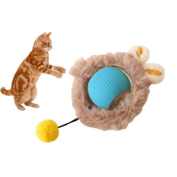 GUCHO Cat Toy Balls,Cat Feather Toy Ball,Interactive Toys for Cats,Smart