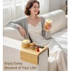 Kssiaz Couch Arm Tray, Bamboo Sofa Table for Couch, Sofa