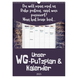 Gothic WG-Putzplan & Kalender 2025 (Wandkalender 2025 DIN A3 hoch), CALVENDO Monatskalender [Calendar] MD-Publishing