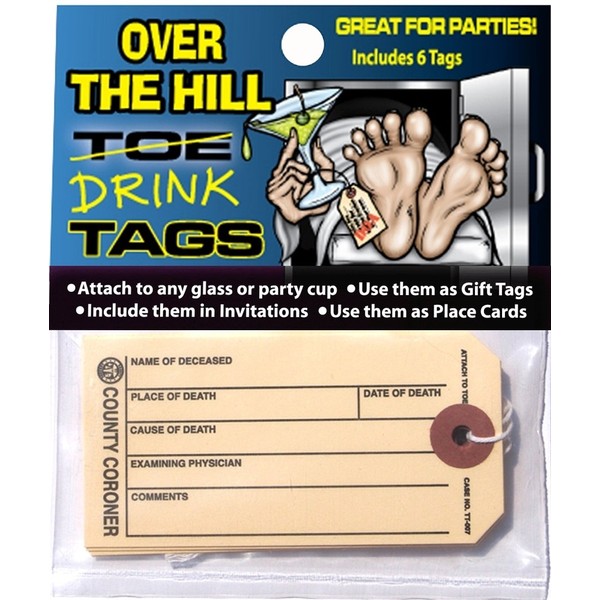 Hollywood Effects Over The Hill Toe/Drink Tags