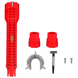 SINZONeu® 8-in-1 Armaturenschlüssel Set - Standhahnmutterschlüssel mit Rutschfestem Griff für Waschbecken & Toilette, Professionelles Wasserhahnschlüssel Werkzeug für Küche/Bad Installation