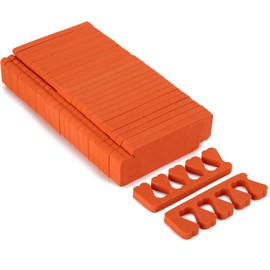 Toe Separators Set - 52 Pieces Premium Pedicure Tool, Spa Party Salon Polishing Separator (Orange)