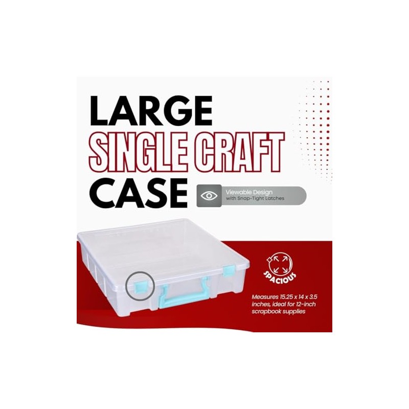 ArtBin Super Satchel 1 Compartment Box Clear Craft Organizer Storage