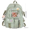 HORHEAR Kawaii Backpack with Cute Pin Accessories, Kawaii Plush Toy