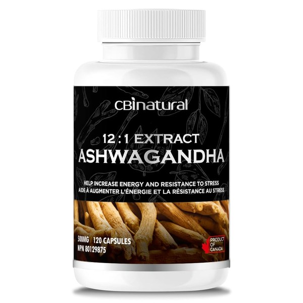 Ashwagandha 12:1 Extract, 6000 mg Strength, 120 Vegan Capsules, 4-Month