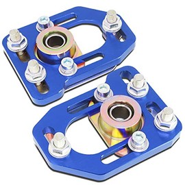 DNA Motoring CBK-PLT-FM79-BL Front Camber/Caster Plates Blue [For 79-89 Ford Mustang]