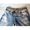 UPGRADE 3STYLE Military Type Sliding Belt Black Grey 2-4cm 148cm,