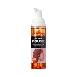 Red by Kiss Foaming Mini Travel Size Mousse, Maximum Shine Wrap Mousse, Reduce & Prevent Frizz, Define Curls, Hold Styles, Nourishes Dry & Crips Hair (Hibiscus + Shea Butter)