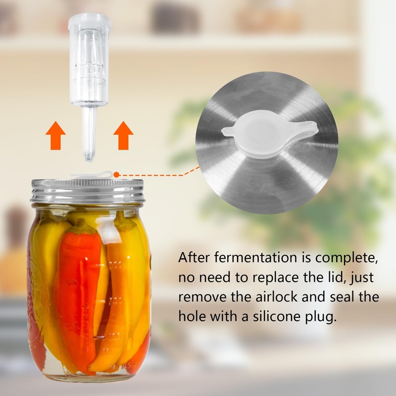 Artcome 32 PC Fermenting Airlock Lids Kit Set - Fermentation