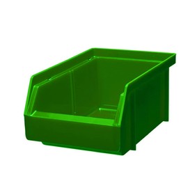 Generisch Storage Boxes, Storage Containers, Stacking Boxes, Transparent Storage Boxes, Workshop, Basement, Garage, Small Parts, Storage, Choice of Colours and Sizes, Made in Germany (Green, 33 x 21 x