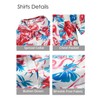 EISHOPEER Men's Hawaiian Shirts and Shorts Set 2 Pieces Button