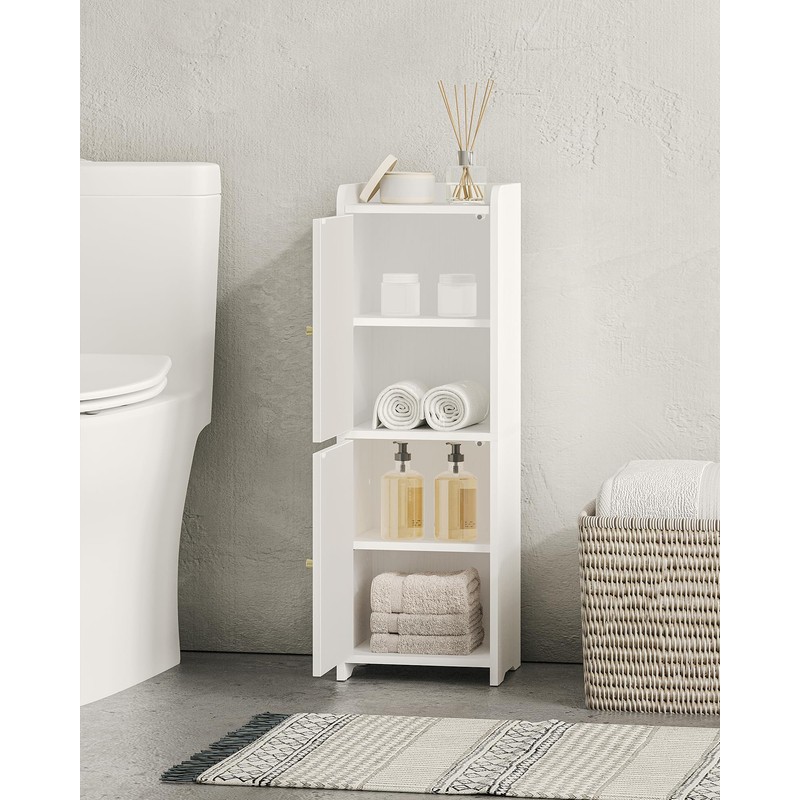 Hzuaneri Bathroom Storage Cabinet, Corner Floor Cabinet with 2 Doors