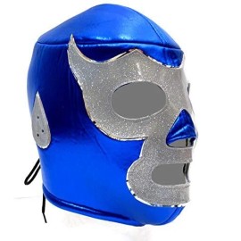 Ethnic Identity Classic Lucha Libre Adult Luchador Mexican Wrestling Mask Costume (Blue Demon)
