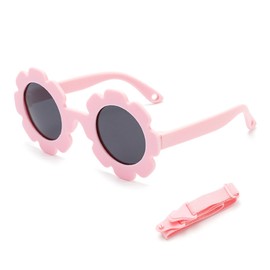 XdealCozyxc Baby Sunglasses with Strap for 0-18 Months Newborn, Cute Sunflower Sunglass