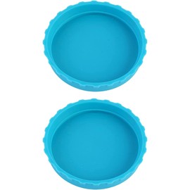 Tustao 2 Pcs Blue Silicone Coke Can Covers Flexible Reusable Food Grade Leak Proof Protection Soda Silicone Can Lids for Kitchen Must-Have Picnic Accessories & Beach Gadgets No Odor Leak-Proof
