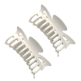 Mia Beauty Large Jaw Clamp Hair Claw Hair Accessory for TWomen, Teens, Girls - Matte White