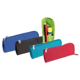 Idena 23912 - Pencil Case with Pockets and Zip, Assorted, Approx. 22.5 x 9.5 x 4.5 cm, Desk Organiser for Stationery, Drawing and Office Supplies, Colourful, multicoloured